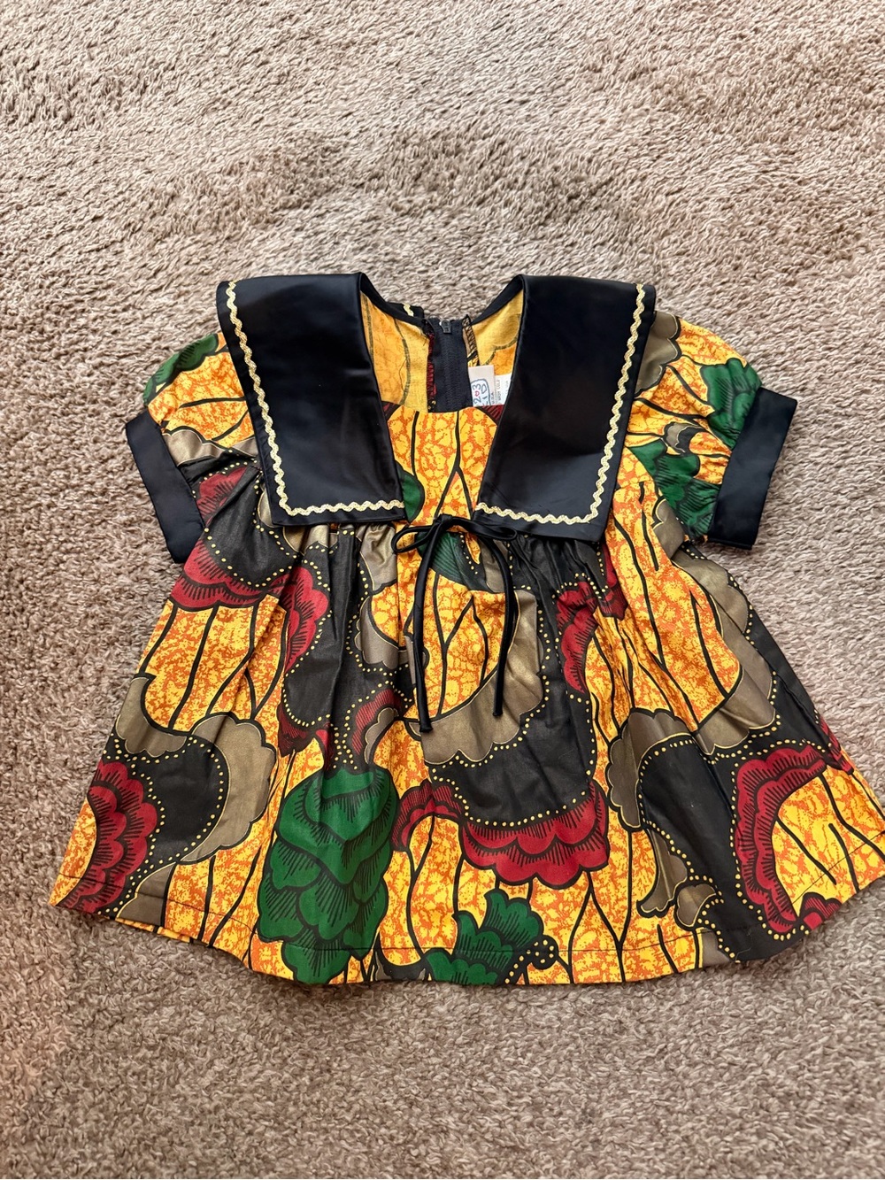 Vintage 123 Kids Ankara Baby Dress Size 24 months